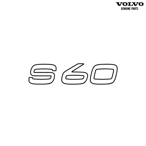 Original Volvo S60 Emblem "Black Edition" schwarz Heckklappe 32378247