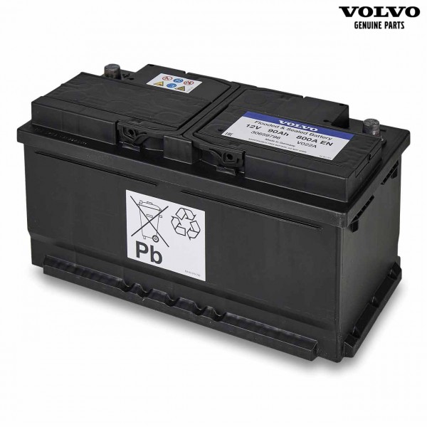 Original Volvo S80 Autobatterie 12V 90Ah 800A 30659796 - Vorderseite