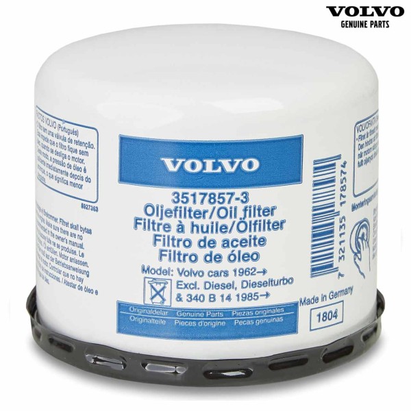 Original Volvo C70 Ölfilter 3517857 - Vorderseite