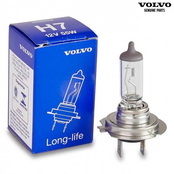 Original Volvo Glühbirne Abblendlicht Halogen Long Life H7 12V 55W 989829 - mit Verpackung