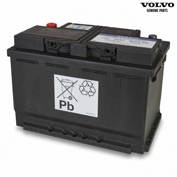 Original Volvo S80 Autobatterie 12V 70Ah 600A 30659798 - Vorderseite