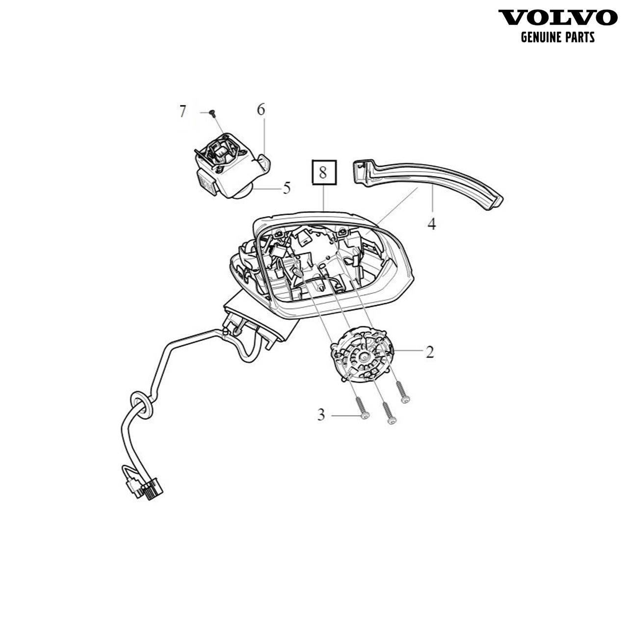 Volvo C40 XC40 Außenspiegel rechts - 360°-Kamera, BLIS, Abblendautomatik,  Memoryfunktion