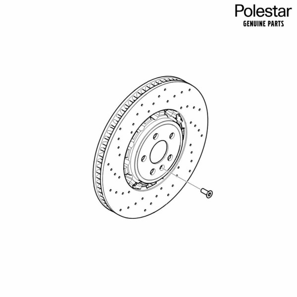 Original Polestar 2 Performance Bremsscheibe Vorderachse rechts innenbelüftet 345x30mm 32301144