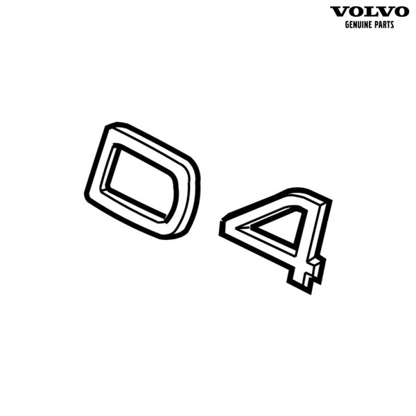 Original Volvo V40 V40CC (2013-2019) Emblem "D4" Heckklappe 31323145
