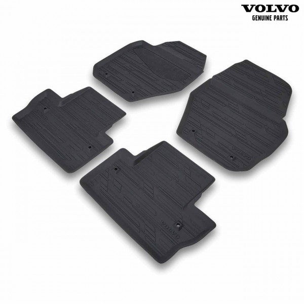 Original Volvo S60 Gummi Fußmattensatz Farbe Offblack 39828878