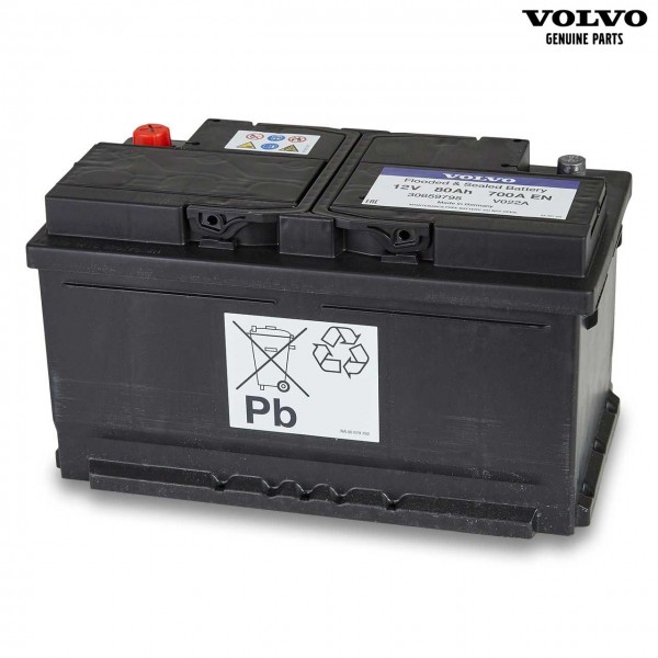 Original Volvo V70 Autobatterie 12V 80Ah 700A 30659795 - Vorderseite